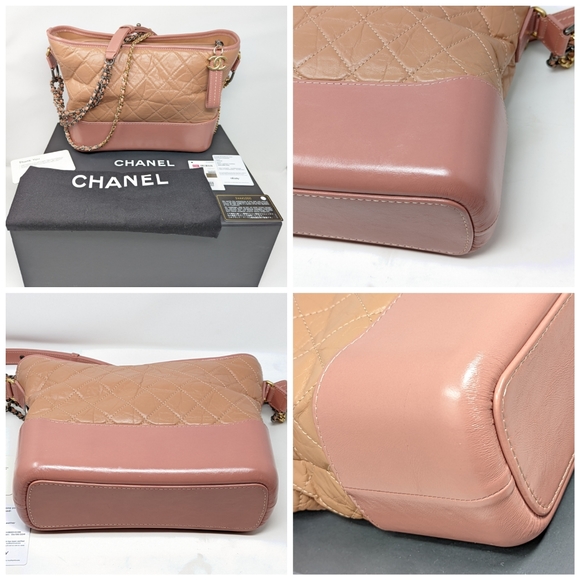 🚨SALE!🎉HP🎉CHANEL Pink Bag Gabrielle Calfskin Medium Hobo Shoulder Bag💓 RARE! - Picture 15 of 16
